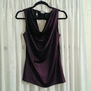 Purple and black Sleeveless top sz S